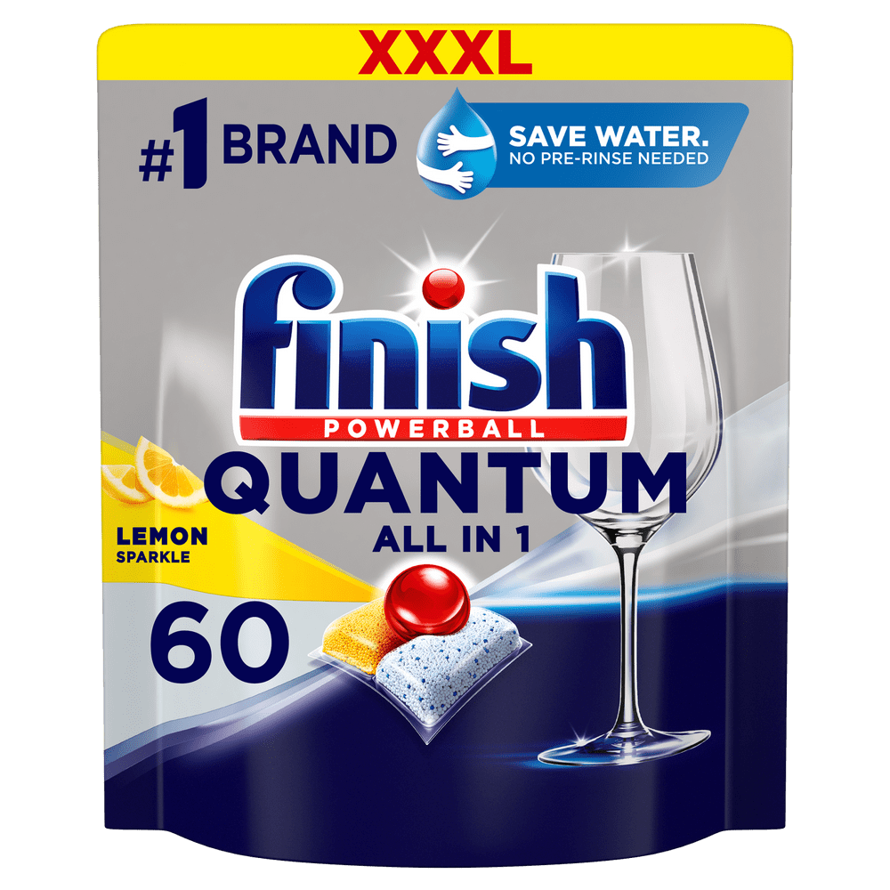 Finish Quantum All in 1 kapsule do umývačky riadu Lemon Sparkle 60 ks